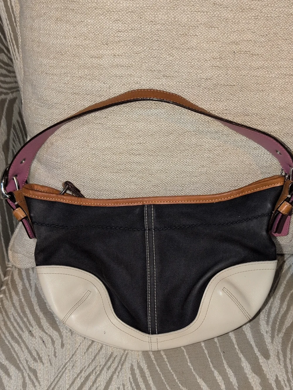 Coach Soho Tricolor Canvas And Leather Mini Hobo Bag -L2J -9508 Dec 2002 Vintage